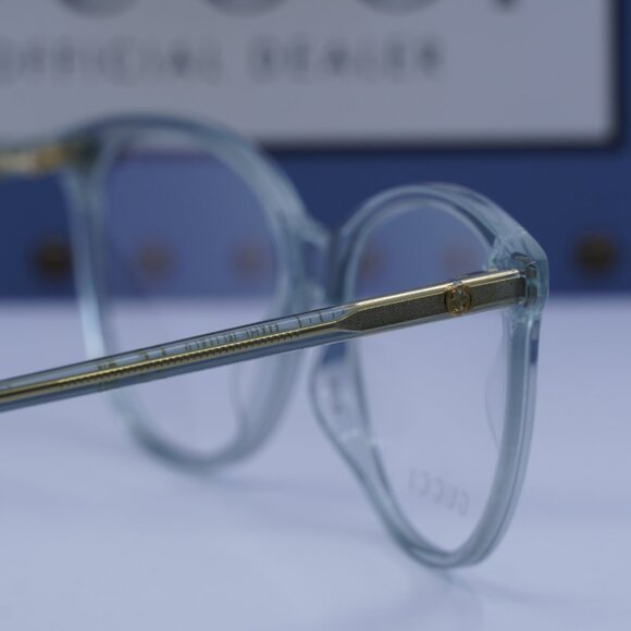 Gucci GG0550O 018 Cat Eye 53mm Eyeglasses - Transparent Grey - Picture 11 of 11